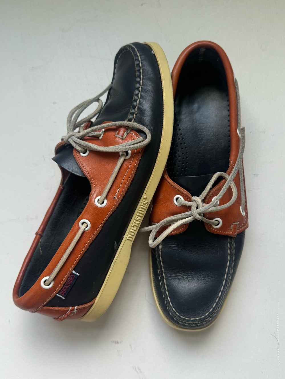 Sebago Portland Dockside Two-Tone Leather Boat Shoes